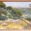 Provence landscape painting, Peinture d'un paysage en Provence