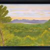 Provence landscape painted at sunset, Paysage de Provence peint au couché du soleil. Click on painting for description.