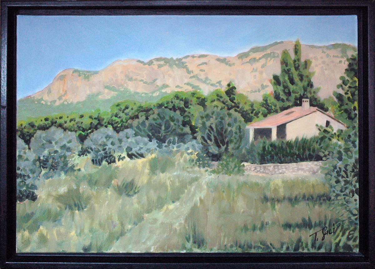 painting of a Provence house, peinture d'une maison en Provence