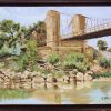 Old bridge rendered on the scene in oils, Vieux pont peint aux huiles et sur place