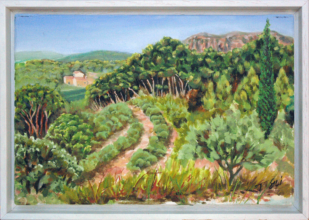 Provence landscape painting, peinture paysage de Provence